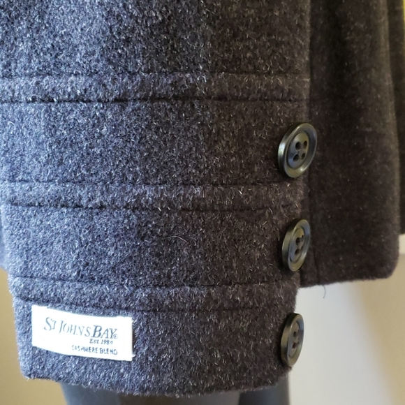 Cashmere/Wool Blend Pea Coat - Picture 5 of 8